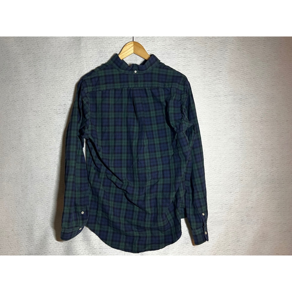 Ralph Lauren Men's Large Slim Fit Blue Green Plaid Long Sleeve Button Down - Picture 2 of 11